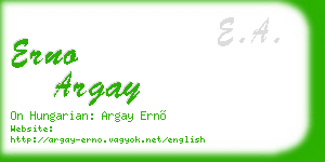 erno argay business card