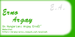 erno argay business card